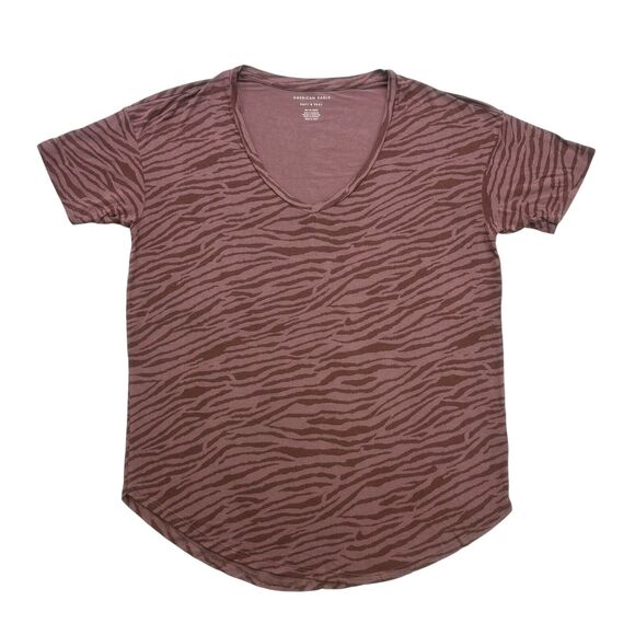 American Eagle Outfitters Tops - American Eagle Shirt Womens XS Soft & Sexy Striped V Neck Oversized Short Sleeve